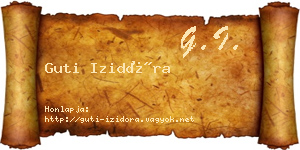 Guti Izidóra névjegykártya